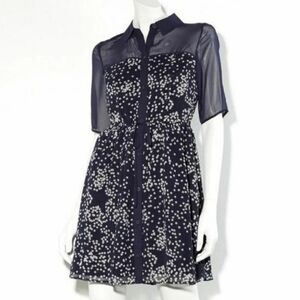 Princess Vera Wang Navy Blue Star Print Dress